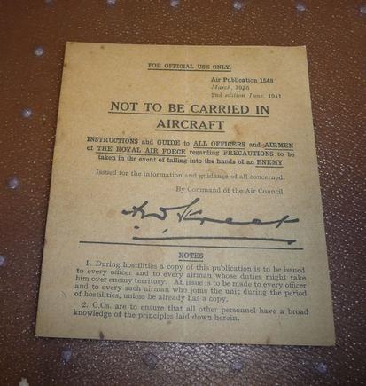 BRITISH WW2 REPRINT R.A.F PAMPHLET