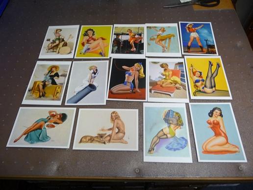 USA WW2 STYLE PIN UP GIRL CARDS -Reprints,