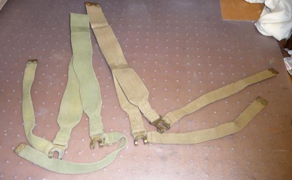 BRITISH 1937 PATTERN BACK PACK STRAPS .