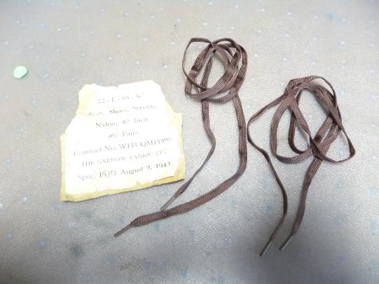 USA WW2 BOOT LACES, 1943 - 40 inch