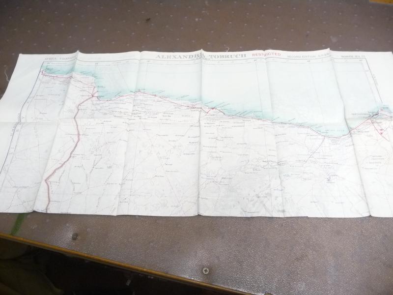 BRITISH WW2 / 50's CLOTH ESCAPE  MAP. EGYPT / TUNISIA/ sinai