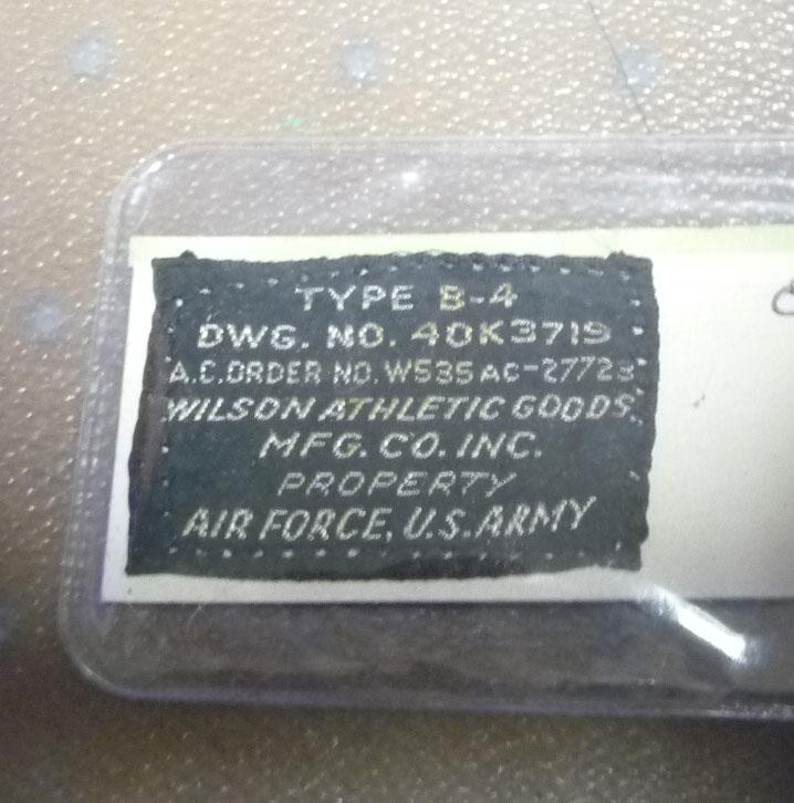 ORIGINAL LABEL for B4 FLIGHT BAG - WW2 USAAF