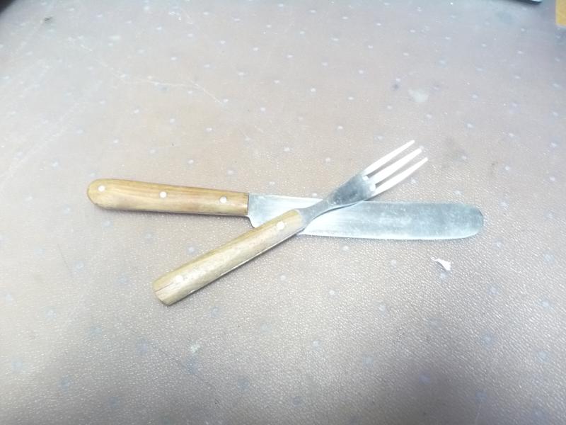 USA  CIVIL WAR / WESTERN CUTLERY - Knife & Fork