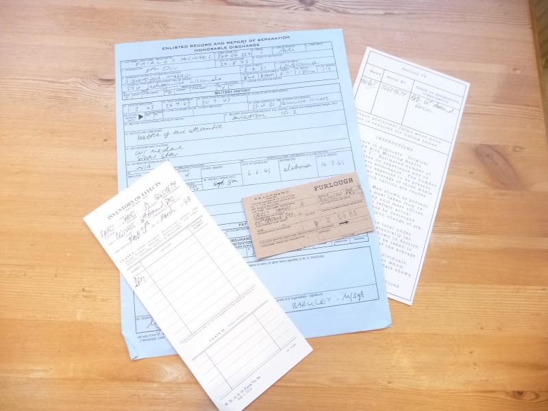 USA REPRINT OFFICIAL PAPERWORK - ARMY FORMS, PASSES ETC