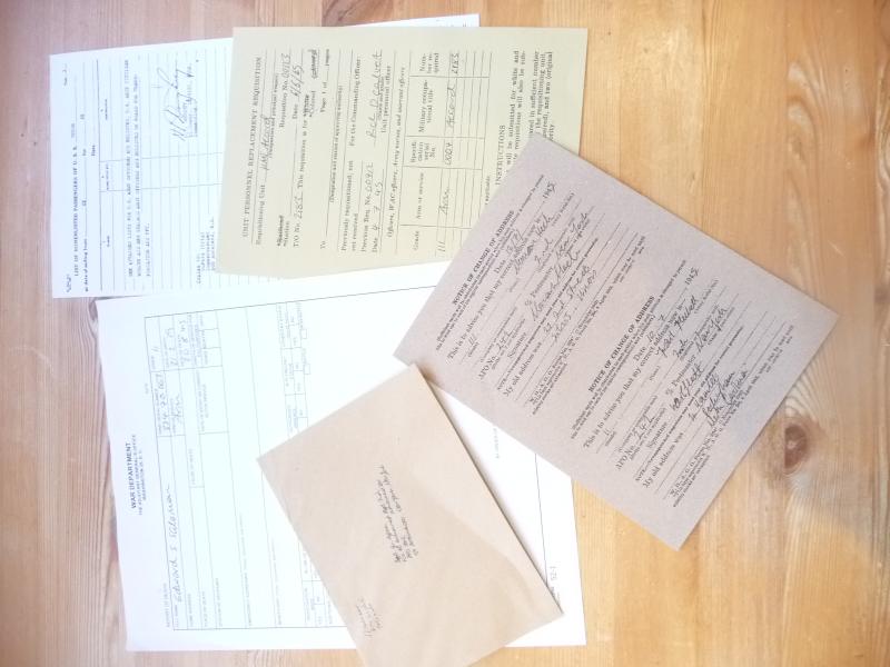 USA REPRINT OFFICIAL PAPERWORK - ARMY FORMS, PASSES ETC