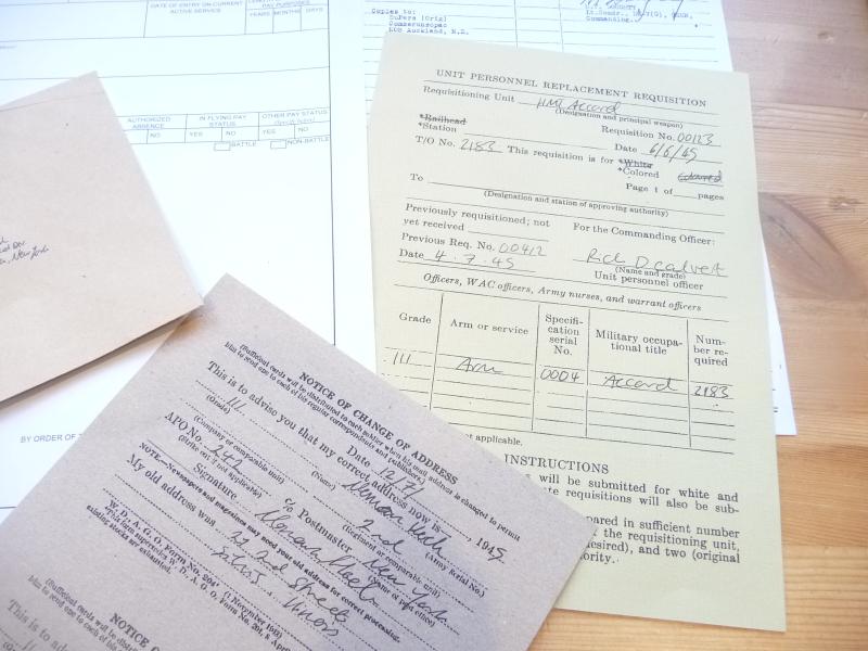 USA REPRINT OFFICIAL PAPERWORK - ARMY FORMS, PASSES ETC